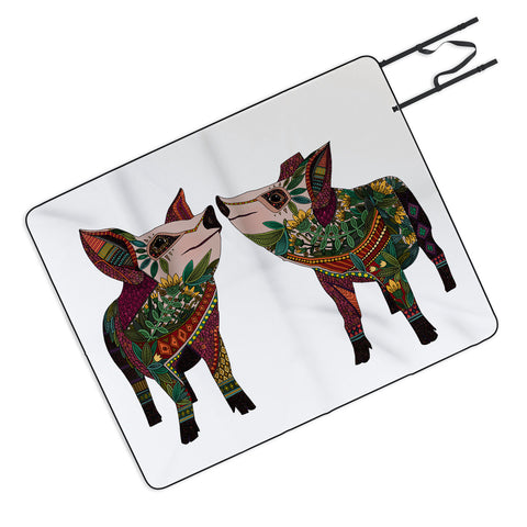 Sharon Turner pig love Picnic Blanket