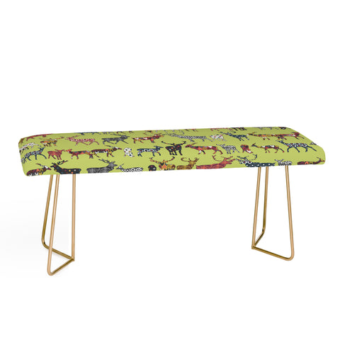 Sharon Turner Pistachio Spice Deer Bench