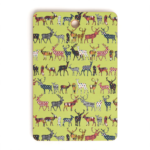 Sharon Turner Pistachio Spice Deer Cutting Board Rectangle