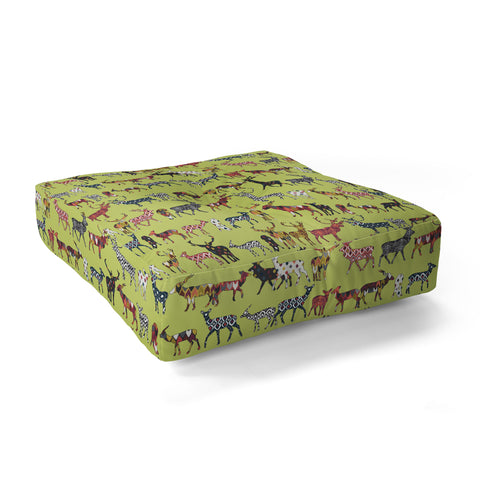 Sharon Turner Pistachio Spice Deer Floor Pillow Square