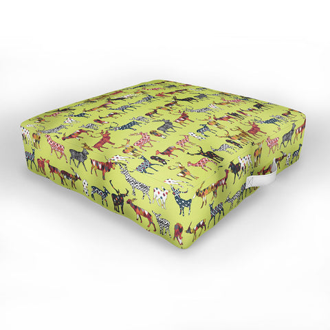 Sharon Turner Pistachio Spice Deer Outdoor Floor Cushion