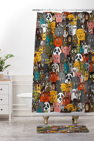 Sharon Turner Plushies Shower Curtain And Mat