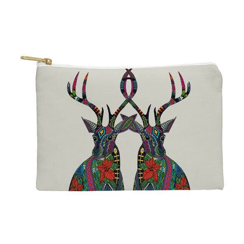 Sharon Turner Poinsettia Deer Pouch