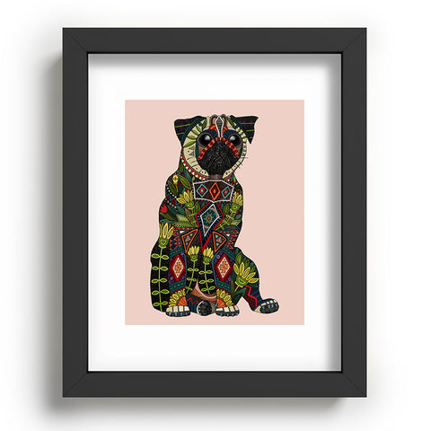 Sharon Turner pug love pale dogwood Recessed Framing Rectangle