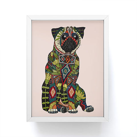 Sharon Turner pug love pale dogwood Framed Mini Art Print
