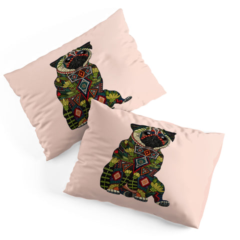 Sharon Turner pug love pale dogwood Pillow Shams