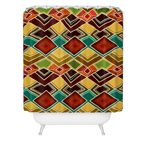 Sharon Turner Raffia Shower Curtain