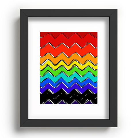Sharon Turner Rainbow Chevron Recessed Framing Rectangle