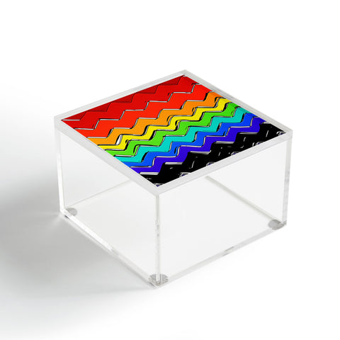 Sharon Turner Rainbow Chevron Acrylic Box