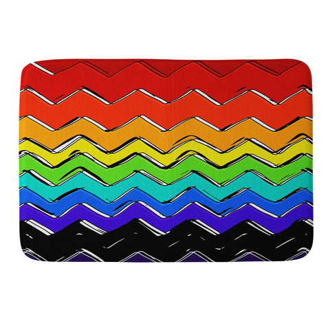 Sharon Turner Rainbow Chevron Memory Foam Bath Mat