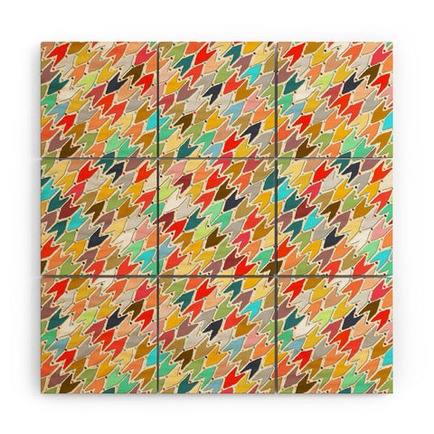 Sharon Turner Rashmi ikat Wood Wall Mural