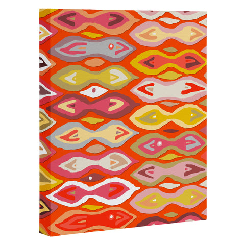 Sharon Turner Raveena ikat Art Canvas