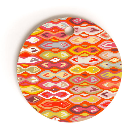 Sharon Turner Raveena ikat Cutting Board Round