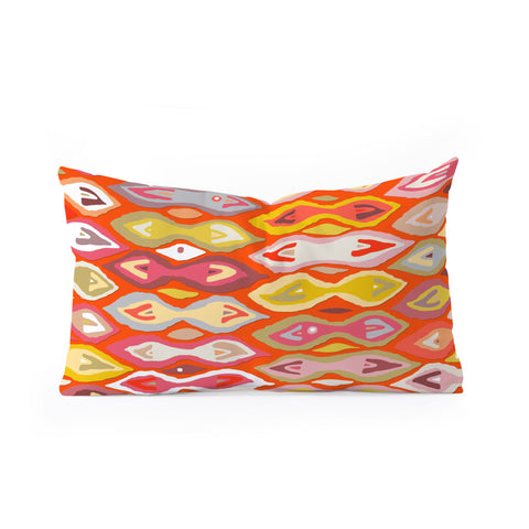 Sharon Turner Raveena ikat Oblong Throw Pillow