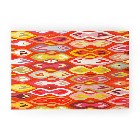 Sharon Turner Raveena ikat Welcome Mat