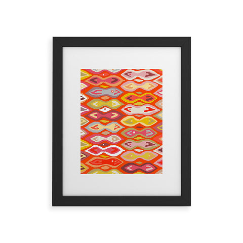 Sharon Turner Raveena ikat Framed Art Print