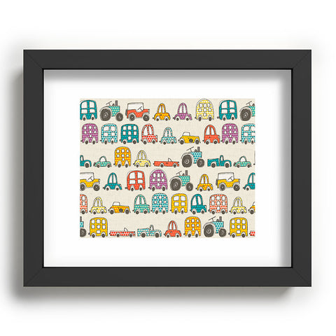 Sharon Turner retro rides eggshell Recessed Framing Rectangle