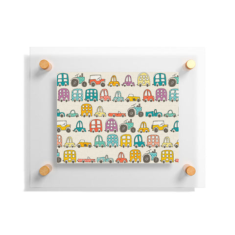 Sharon Turner retro rides eggshell Floating Acrylic Print