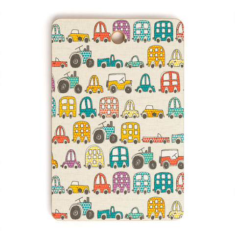 Sharon Turner retro rides eggshell Cutting Board Rectangle
