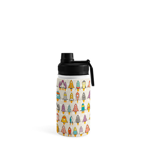 Sharon Turner retro rockets eggshell Water Bottle