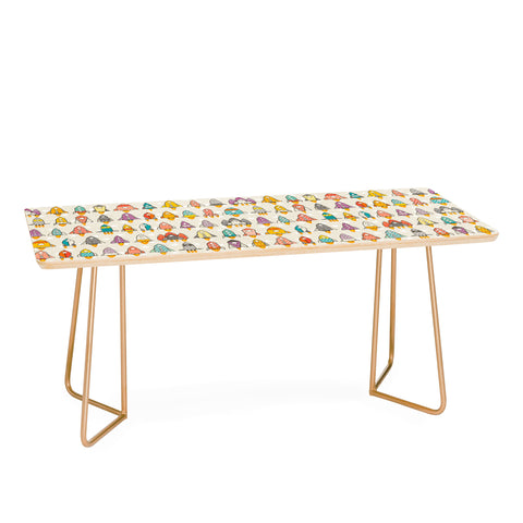 Sharon Turner retro rockets eggshell Coffee Table