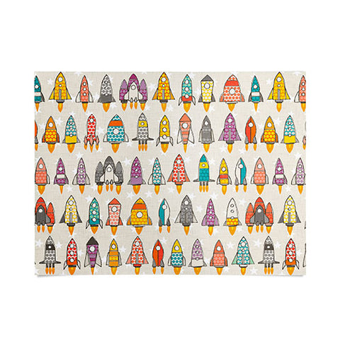 Sharon Turner retro rockets eggshell Poster