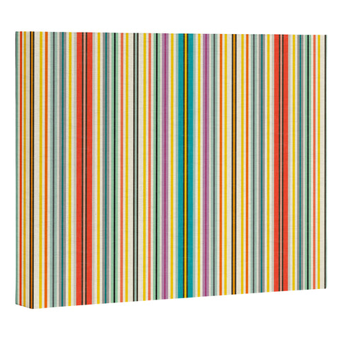 Sharon Turner retro stripe Art Canvas