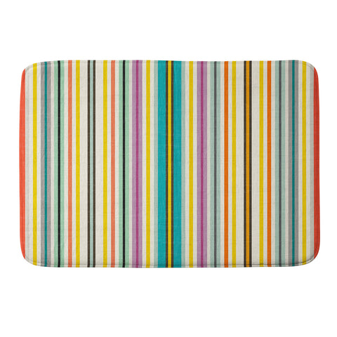 Sharon Turner retro stripe Memory Foam Bath Mat