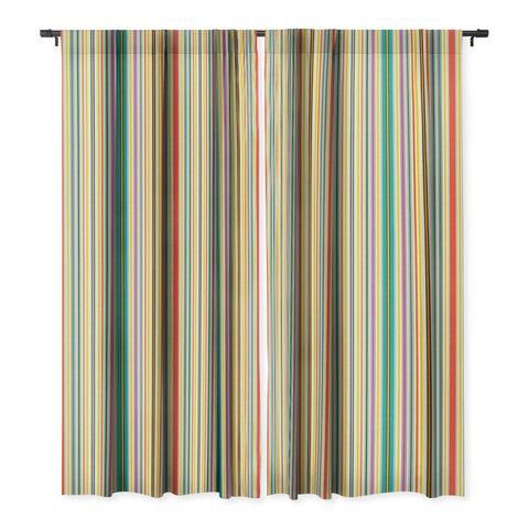 Sharon Turner retro stripe Blackout Window Curtain