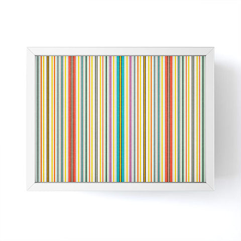 Sharon Turner retro stripe Framed Mini Art Print