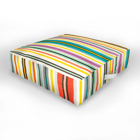 Sharon Turner retro stripe Outdoor Floor Cushion