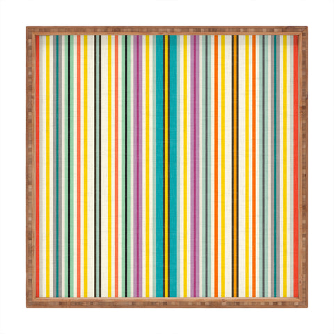 Sharon Turner retro stripe Square Tray