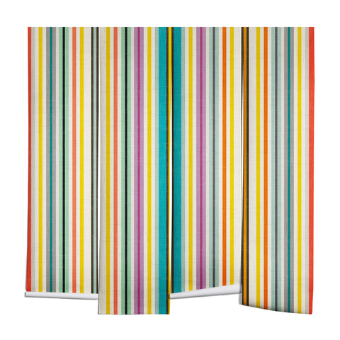 Sharon Turner retro stripe Wall Mural