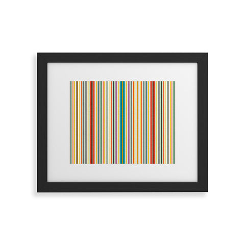 Sharon Turner retro stripe Framed Art Print