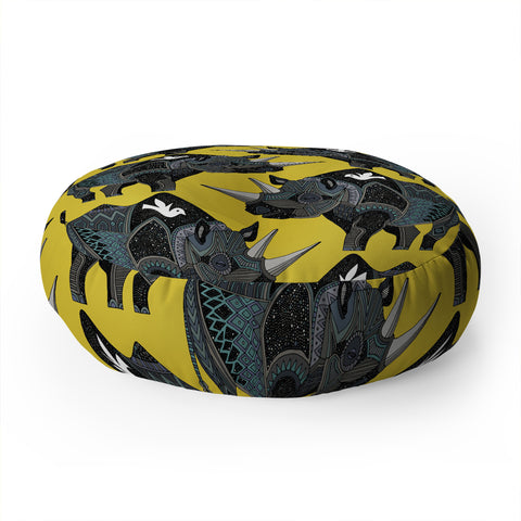 Sharon Turner Rhinoceros Floor Pillow Round