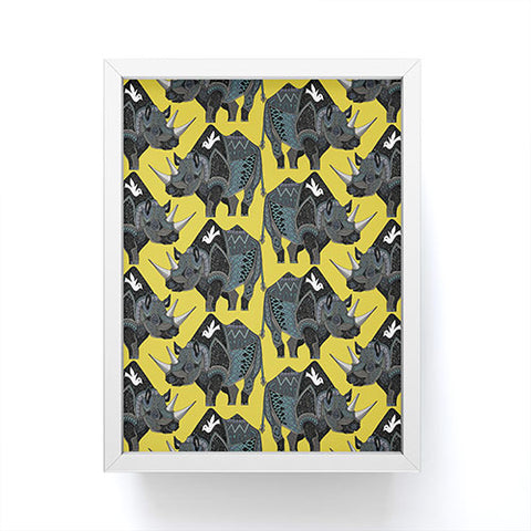 Sharon Turner Rhinoceros Framed Mini Art Print