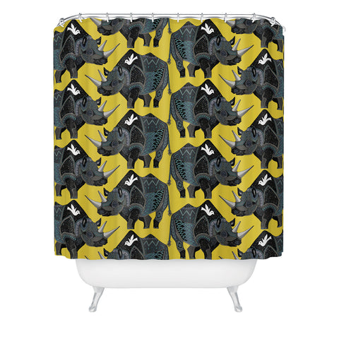 Sharon Turner Rhinoceros Shower Curtain