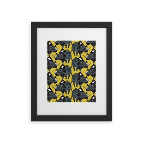 Sharon Turner Rhinoceros Framed Art Print