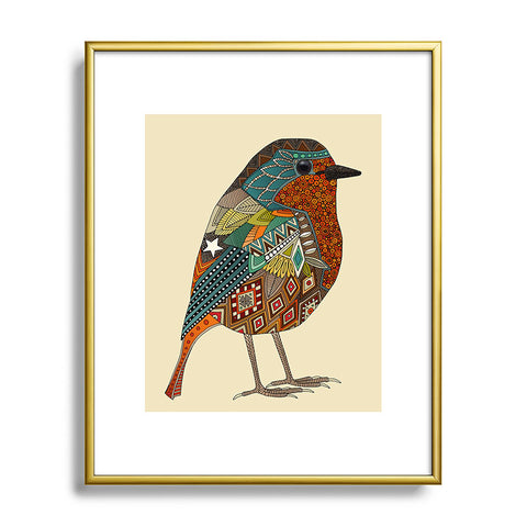 Sharon Turner robin vanilla Metal Framed Art Print