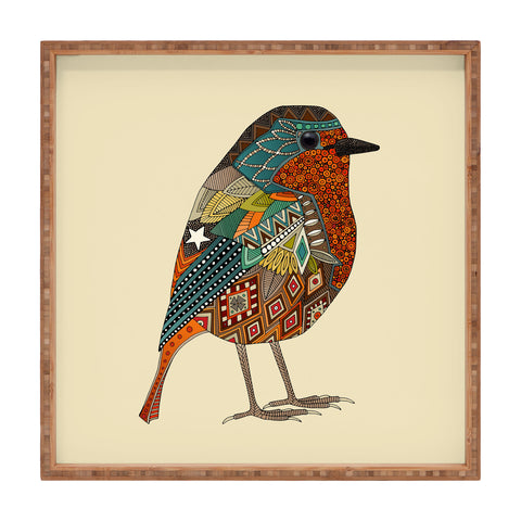 Sharon Turner robin vanilla Square Tray