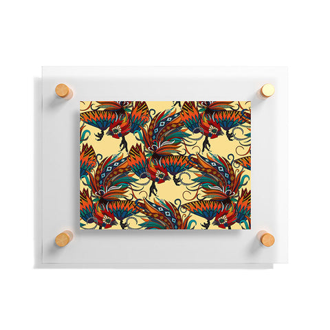 Sharon Turner rooster ink Floating Acrylic Print