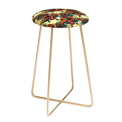 Sharon Turner rooster ink Counter Stool