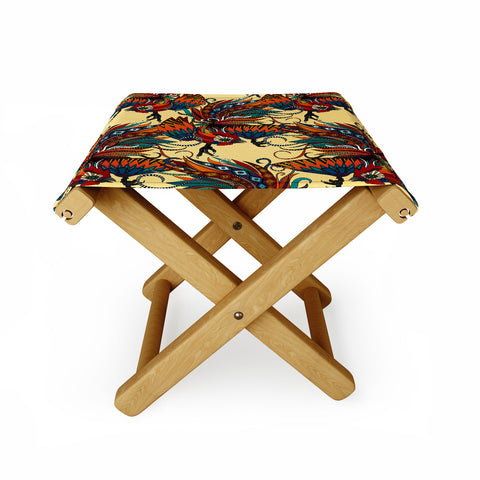 Sharon Turner rooster ink Folding Stool