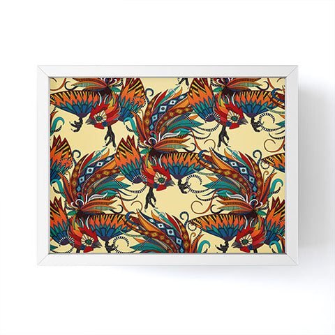 Sharon Turner rooster ink Framed Mini Art Print