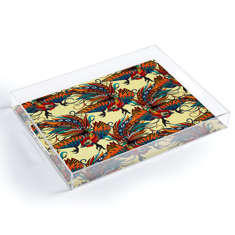 Sharon Turner rooster ink Acrylic Tray