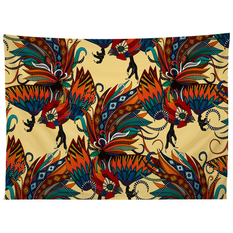 Sharon Turner rooster ink Tapestry