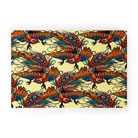 Sharon Turner rooster ink Welcome Mat