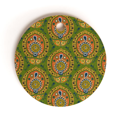 Sharon Turner safa green Cutting Board Round
