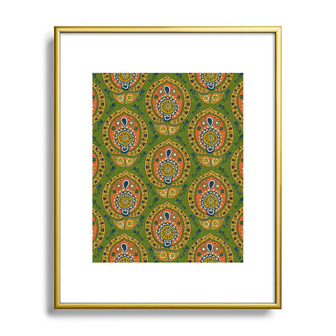 Sharon Turner safa green Metal Framed Art Print