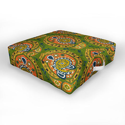 Sharon Turner safa green Outdoor Floor Cushion